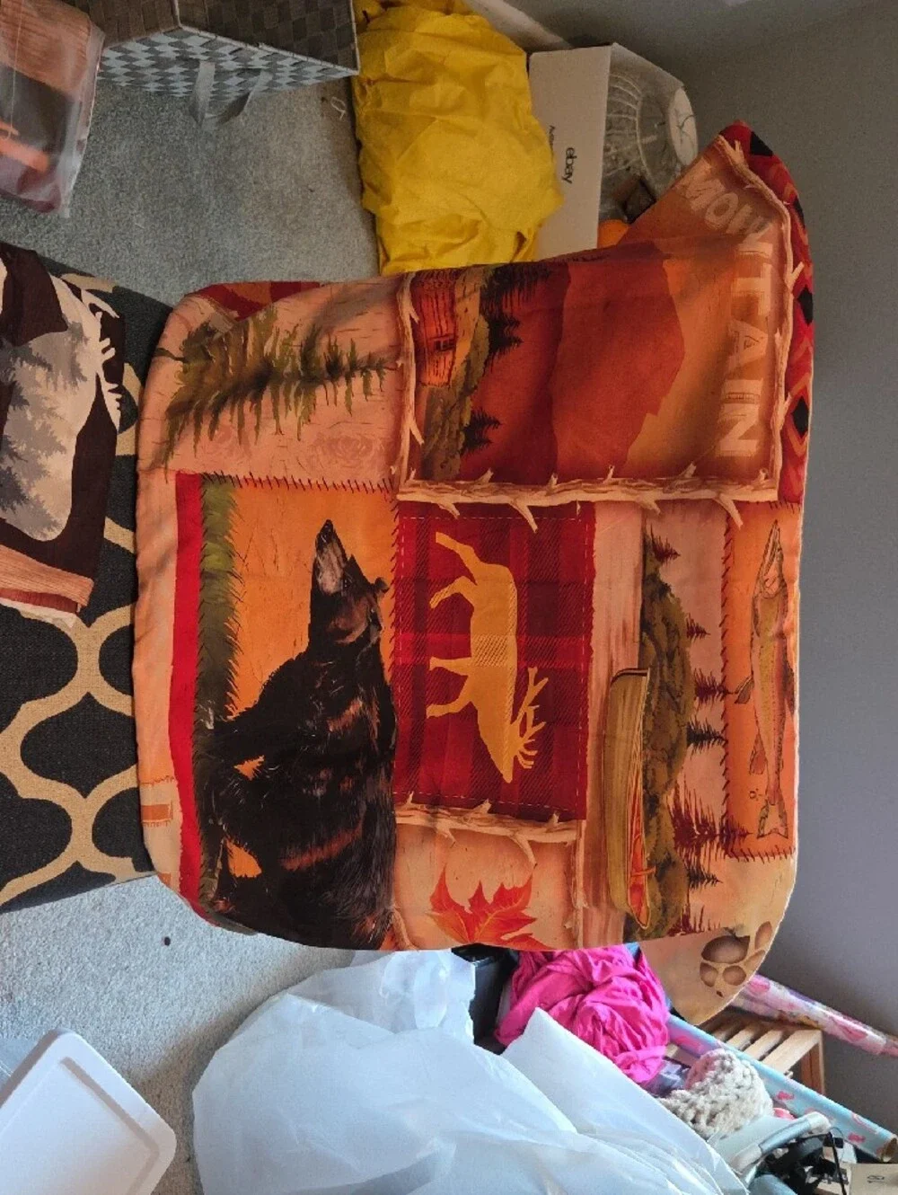 Rustic Hunting Plaid Comforter - Red/Black